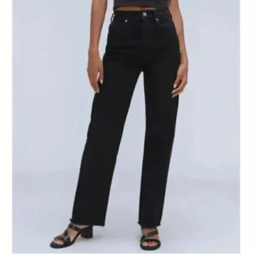 NWT Everlane The Way High Jean Womens 27 Long 29.5" Inseam Coal Black